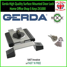 Gerda High Quality Surface Mounted Door Lock 3 Keys 4 Colours ZN100