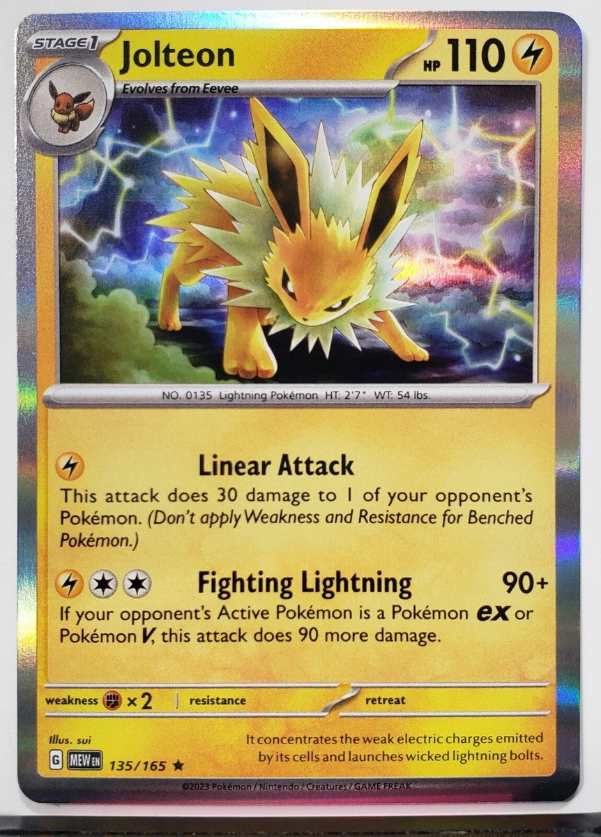 HOLO Jolteon 135/165 NM / M - 151 Scarlet Violet Pokemon Card