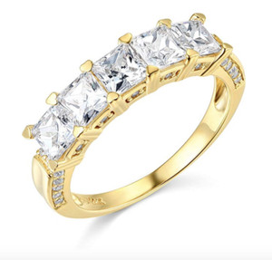 3 Ct Princess Cut Real 14k Yellow Gold 5-Stone Wedding Anniversary Band Ring - Click1Get2 Deals&set=par&price_min=200&sale=mega Discount&set=par&discount=60 Or More&sale=mega Discount