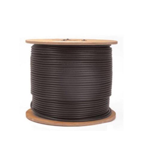 CAT6E 550MHz Outdoor Waterproof UV CMX Direct Burial Ethernet Cable Black 1000ft - Picture 1 of 1