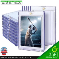 Magnetic Trading Card Holder for Baseball Cards 35PT Hard Case Protector UV