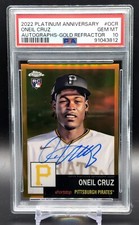 2022 Topps Chrome Platinum Oneil Cruz Gold Auto Refractor 24/50