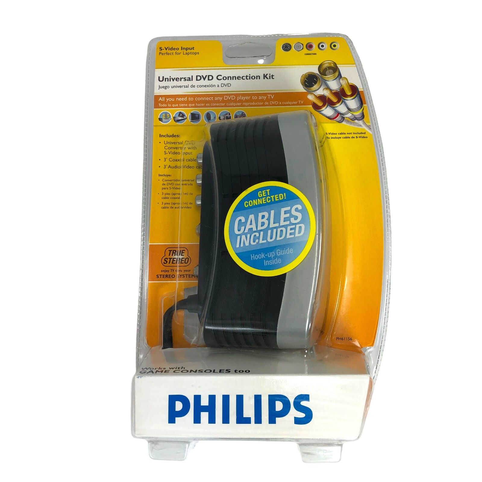 Philips Universal DVD Connection Kit S-Video Input Works With Game Consoles New