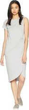 Sanctuary Salma Women's Midi Dress Asymmetric Tulip Hem Heather Grey SZ SM (4-6)