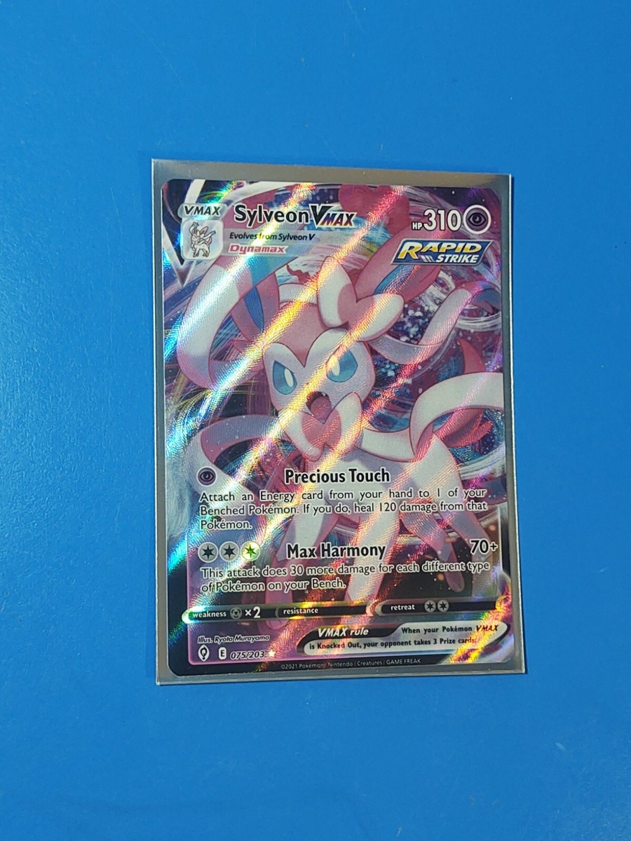 Sylveon MISCUT VMAX 075/203 Evolving Skies Pokemon TCG NM - Mint