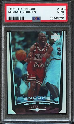 PSA 9 1998 UPPER DECK U.D. ENCORE #108 MICHAEL JORDAN HOF 9T10W UD