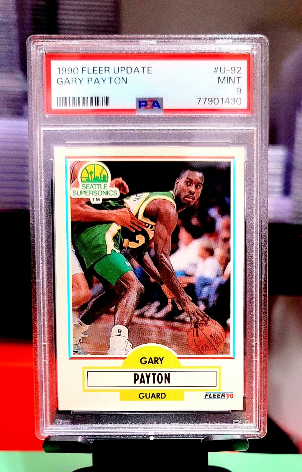 1990 FLEER UPDATE GARY PAYTON #U92 PSA 9