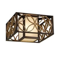 Elstead Remy Deckenleuchte E27 2-Fach Heritage Bronze, Parisserie Gold