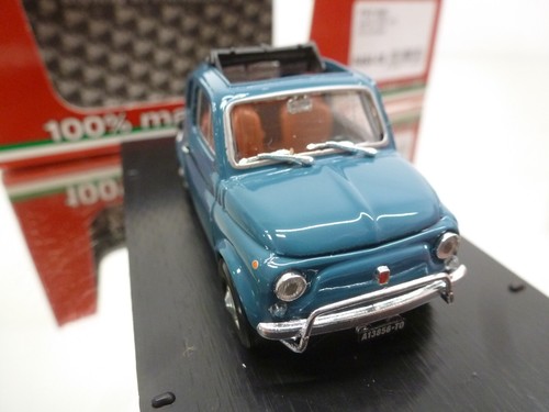 BRUMM R464-06 FIAT 500L 500 OPEN TOP 1968 - BLUE I 1:43 - GOOD IN BOX - Picture 7 of 7