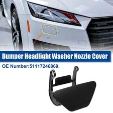 Right Headlight Washer Spray Nozzle Cover Cap Fit for BMW 5 Series F10 Black