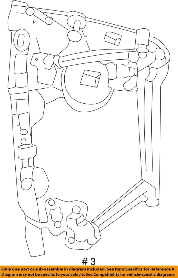 Chrysler Sebring 1996-2000 pasajero derecho cuarto ventana regulador 5066040AA Foto 4 de 4