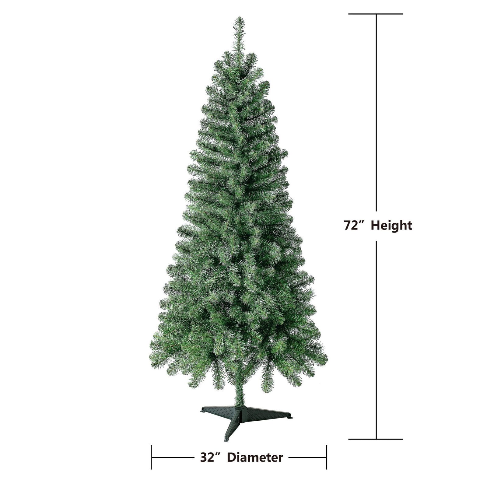 6 ft NonLit Wesley Pine Green Artificial Christmas Tree Tacos Y Mas