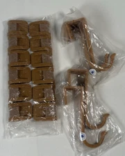 Joy Mangano 12 Huggable Hangers Finger Clips + 4 Over Door Velvet Clothes Hooks