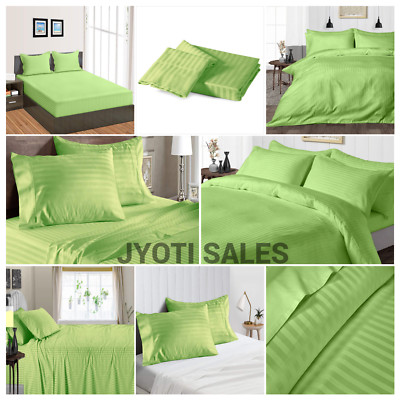 800 Thread Count Egyptian Cotton Select Bedding Set US Sizes Sage Stripes