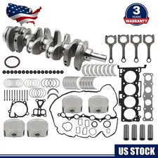 G4KE Engine Overhaul Rebuild Kit & Crankshaft & 4PC Con Rods For Hyundai KIA 2.4