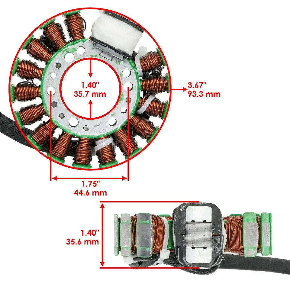 Estator y junta para Yamaha Wolverine 350 YFM35FX 1995 1996 1997 1998 Foto 2 de 4