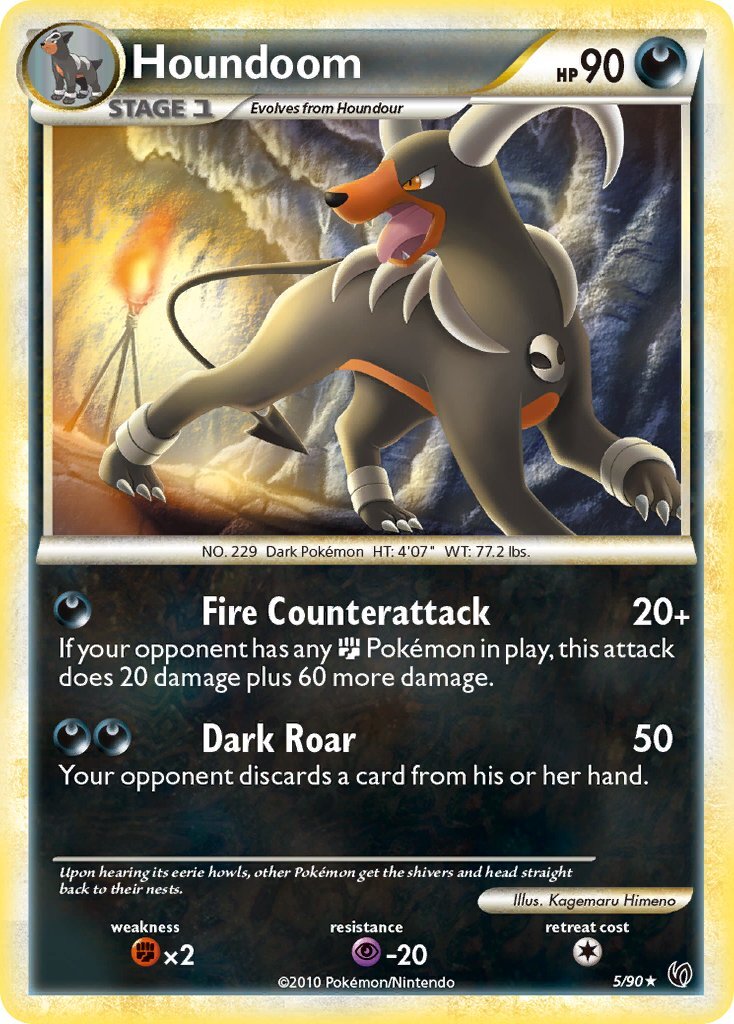 Houndoom Undaunted 5 Reverse Holo Pokemon Card NM