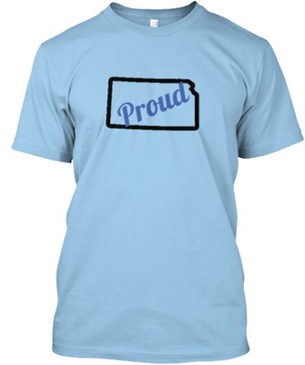 Kansas Proud T-Shirt Made in the USA Size S to 5XL