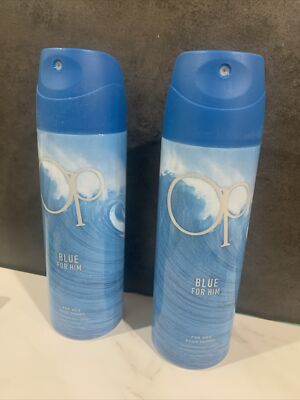 PACK OF 2* OCEAN PACIFIC BLUE for Him Men Fragrance Body Spray 5.0 oz 150 ml NEW