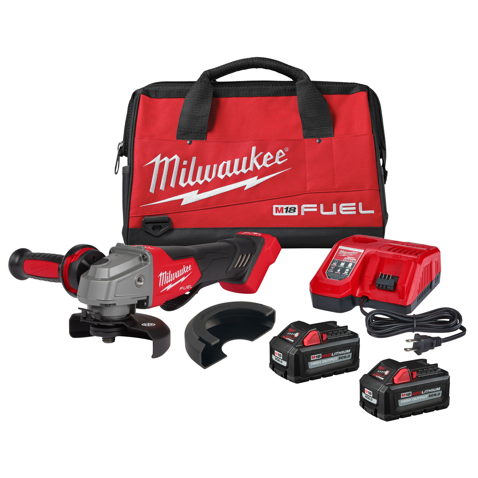 Milwaukee® M18 FUEL Cordless 4-1/2in./5in. Grinder Kit, 2 Batteries, Paddle