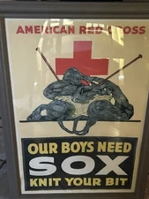Antique American Red Cross Propaganda PosterW1 US Homefront Memorabilia Original