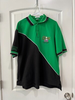 Disney's Doug Live Project Team Polo - Size XL - MGM - 1999 - Green