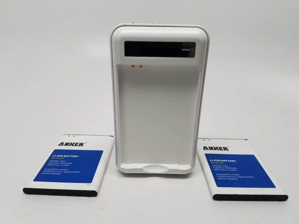Baterías de iones de litio Anker 2 x 3000 mAh para LG G3, D855, D852, con carga de viaje Anker Foto 2 de 4