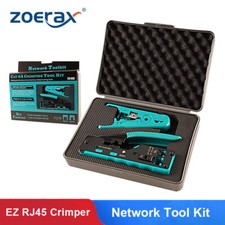 ZoeRax RJ45 Pass Through Crimp Tool Kit for Cat5 Cat5e Cat6 Cat6A Cat7