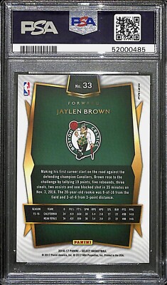 2016-17 Panini Select Basketball Silver Prizm Rookie #33 Jaylen