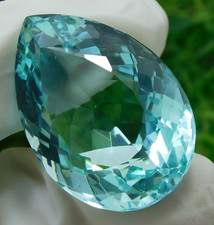 81.75 Ct. Large Aquamarine Ocean Blue Pear Cut Loose Gemstone Gift for Women/Her