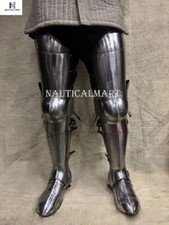 Antique Medieval Steel Full Leg Armor Knight Halloween Cosplay Costume