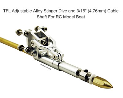 TFL Adjustable Alloy 3/16'' (4.76mm) Stinger Drive Cable Shaft For RC Model Boat