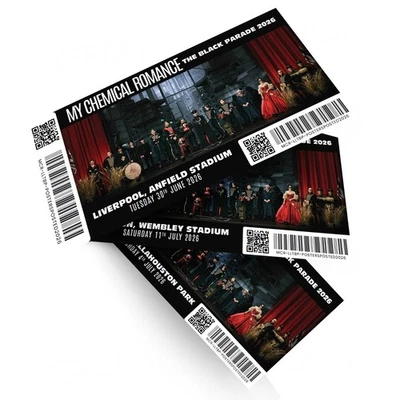 THE_FINEPAPER_HOUSE My Chemical Romance Ticket 2026 Gift Reveal Keepsake Mock Ticket For MCR Fans