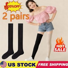 Women Winter Warm Leg Warmers Knit Crochet Lady High Knee Knitted Socks Leggings