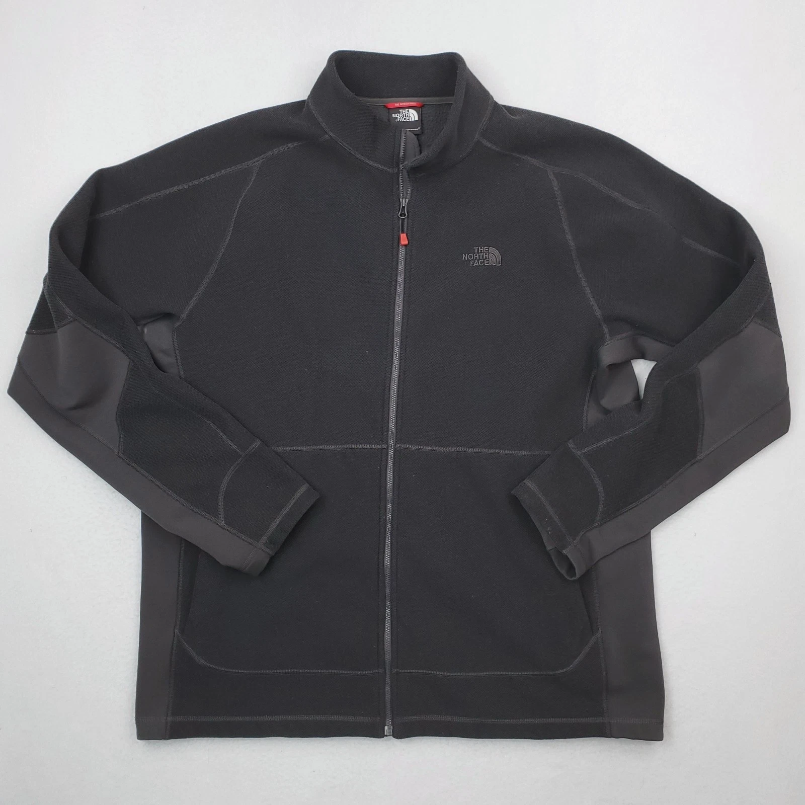 North Face Jacket Mens Extra Large Gray Fleece Full Zip Outdoor Hiking Coat