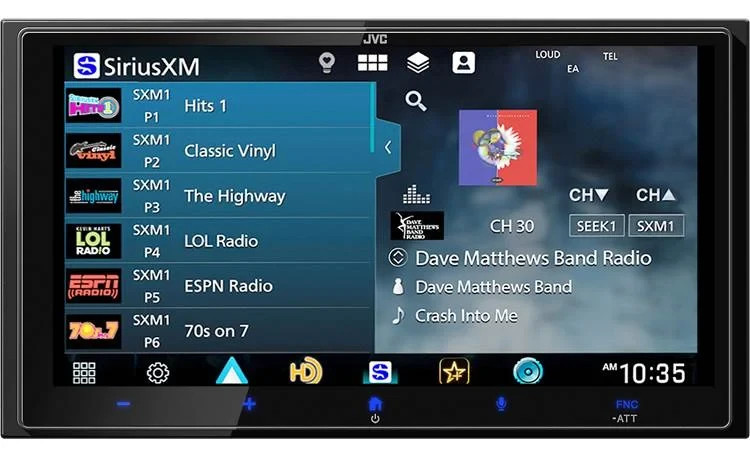 JVC KW-M795BW / 6.9" HD TOUCHSCREEN CAR RADIO W/CARPLAY & ANDROID AUTO, BT, SXM