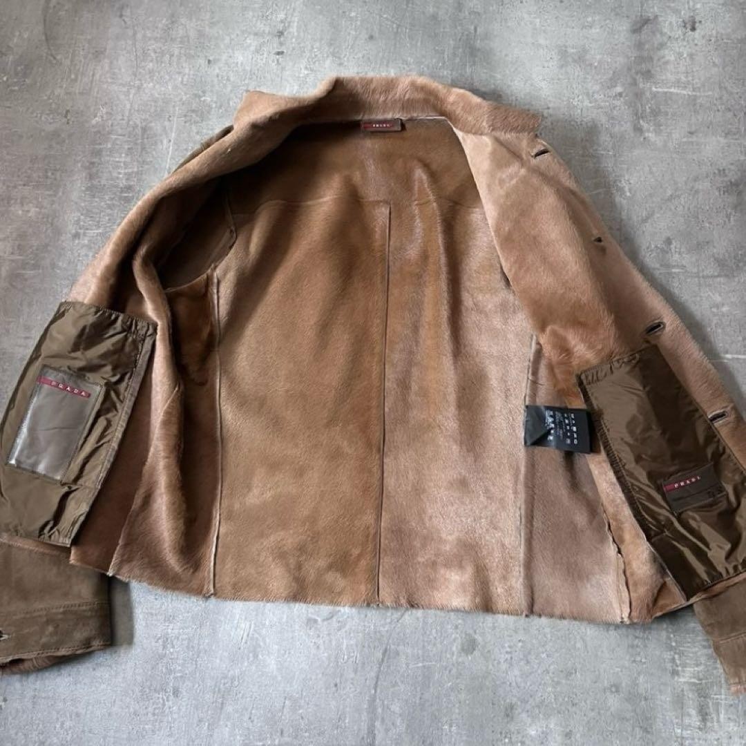 Vintage Prada Haraco Leather Suede Jacket - Rare Archive Find image 6
