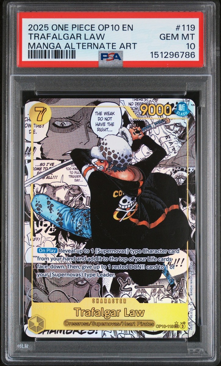 2025 ONE PIECE OP10-ROYAL BLOOD MANGA ALTERNATE ART #119 TRAFALGAR