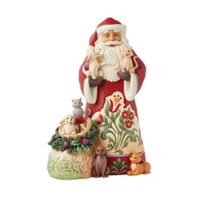 Jim Shore Heartwood Creek: Santa With Pet Cats & Dogs Figurine