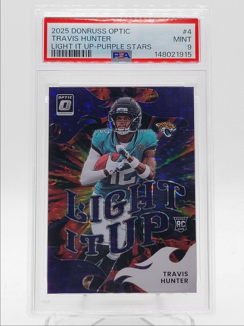 Travis Hunter Panini Donruss Optic Light It Up #4 Purple Stars
