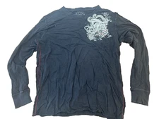 Fox Deluxe Racing Black Embodied Long Sleeve Pullover  Size L FREE SHIPPING!