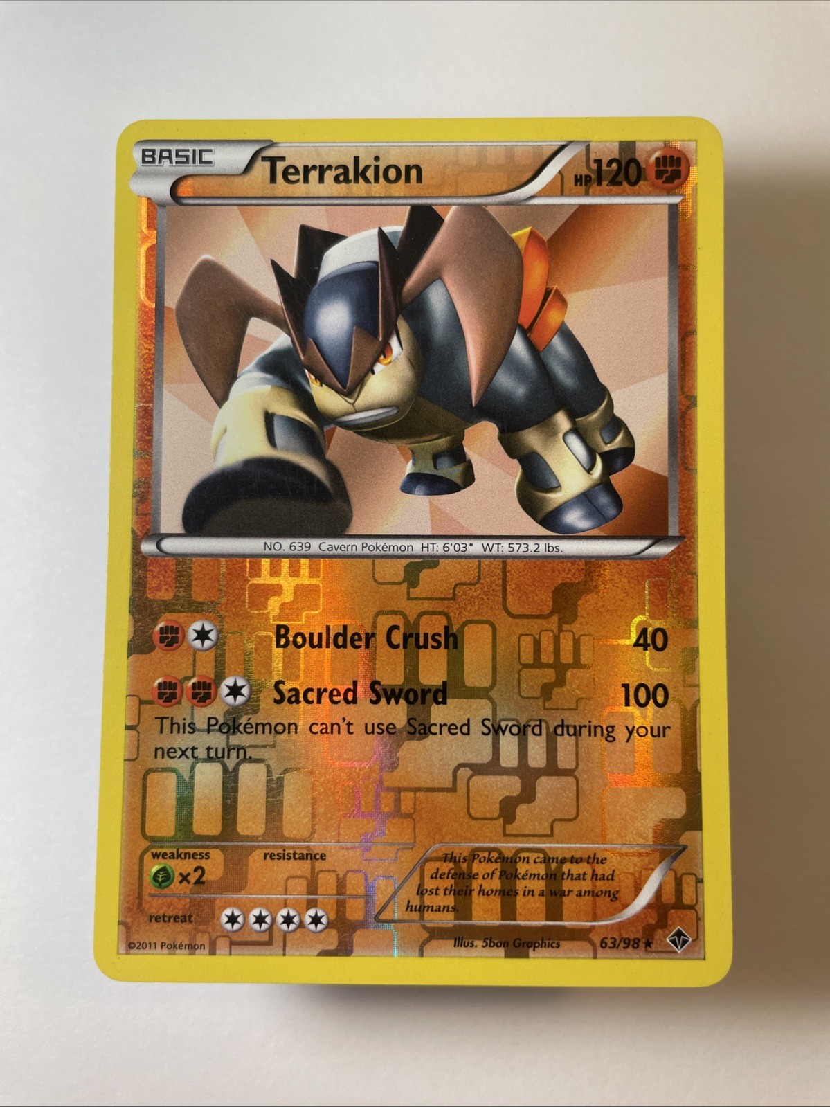 Terrakion 63/98 - Emerging Powers Reverse Holo (NM)