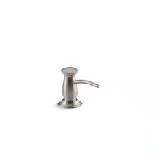 Soap/Lotion Dispenser with Transitional Design in Vibrant Brushed Nickel