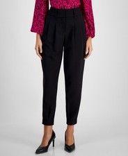 Women's Pleat-Front Mid-Rise Ankle Pants