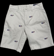 Vineyard Vines Breaker Shorts Boys Casual Lightweight Chino Flag Wales Size 28