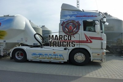 LKW Foto Scania R-series Silo-Sattelauflieger Deutschland weiß SCANIA VAB #i8zu