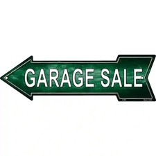 Garage Sale Left Novelty Metal Arrow Sign