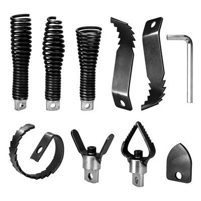9-Piece Drain Snake Drill Attachment Kit, Drain Auger Replacement Heads with ...