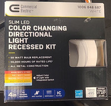 Commercial Electric 4 in. Slim LED color Changing Directional Light Recessed