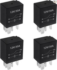 4PCS 5 Pin 30A 12V Starter Relay, Multi-Purpose Automotive Relay, Car Heavy Duty